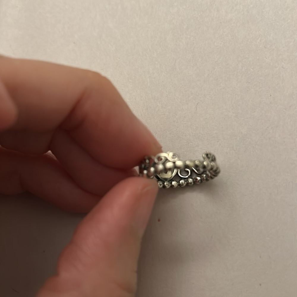 925 Ale Pandora Crown Ring Size 4 - Picture 10 of 10
